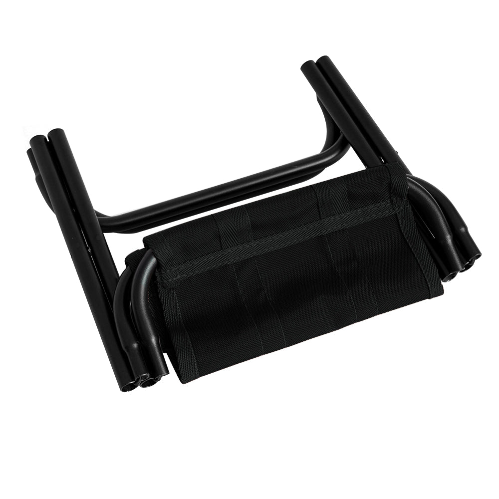 HYPERANNGER 2 Pack Aluminum Alloy Camping Folding Stool with Storage Bag-Black