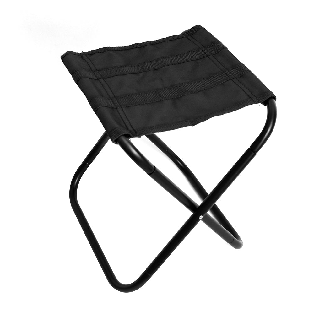 HYPERANNGER 2 Pack Aluminum Alloy Camping Folding Stool with Storage Bag-Black
