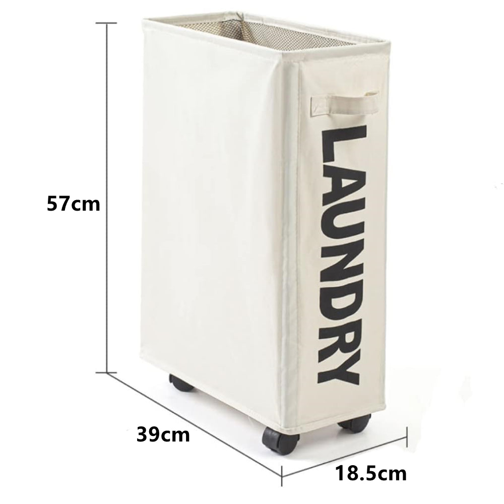 STORFEX Foldable Laundry Basket with Wheels