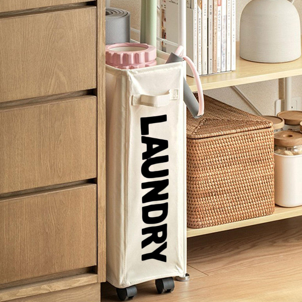 STORFEX Foldable Laundry Basket with Wheels