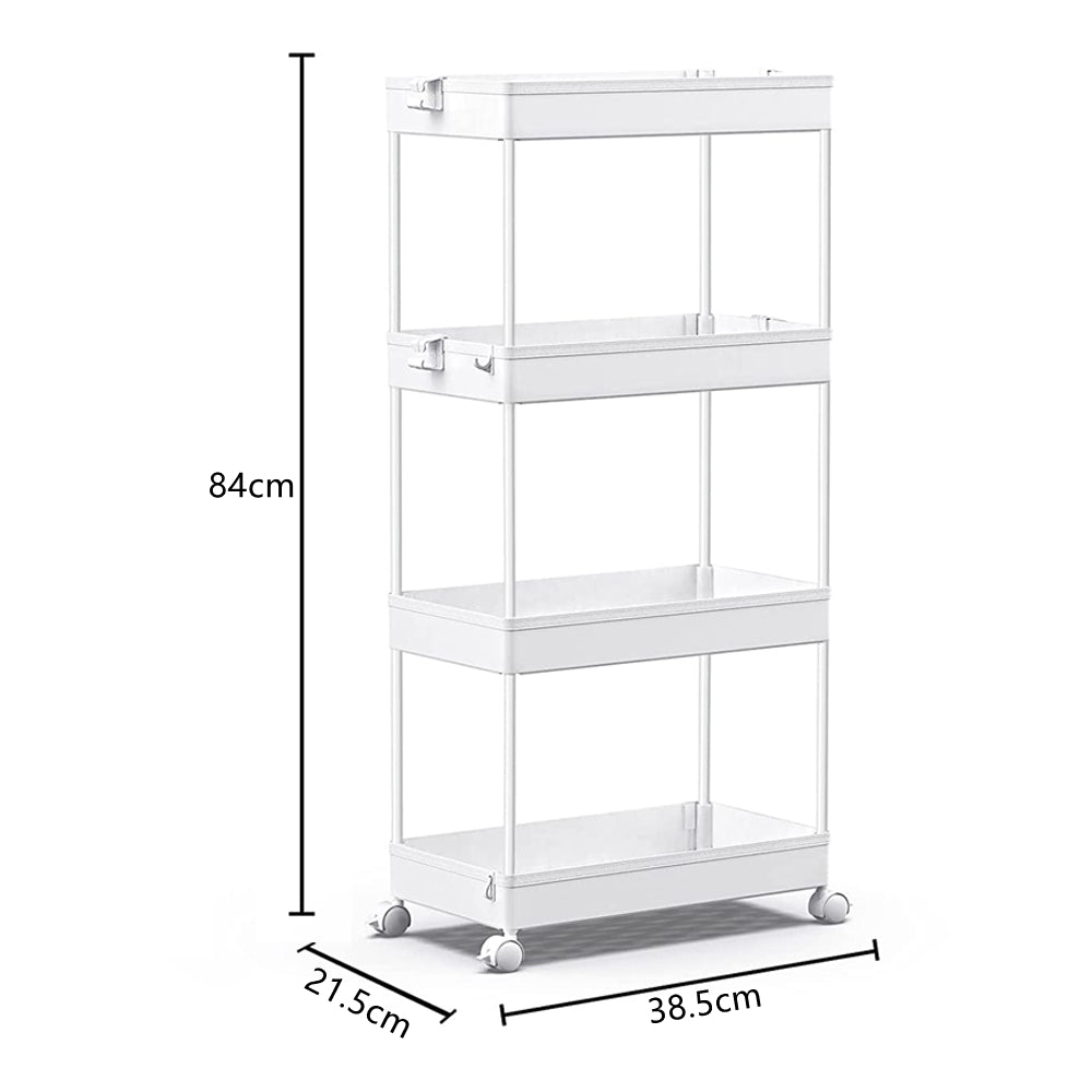 STORFEX 4-Tier Storage Rolling Cart - Organization Utility Cart
