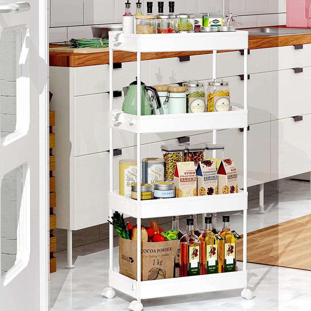 STORFEX 4-Tier Storage Rolling Cart - Organization Utility Cart