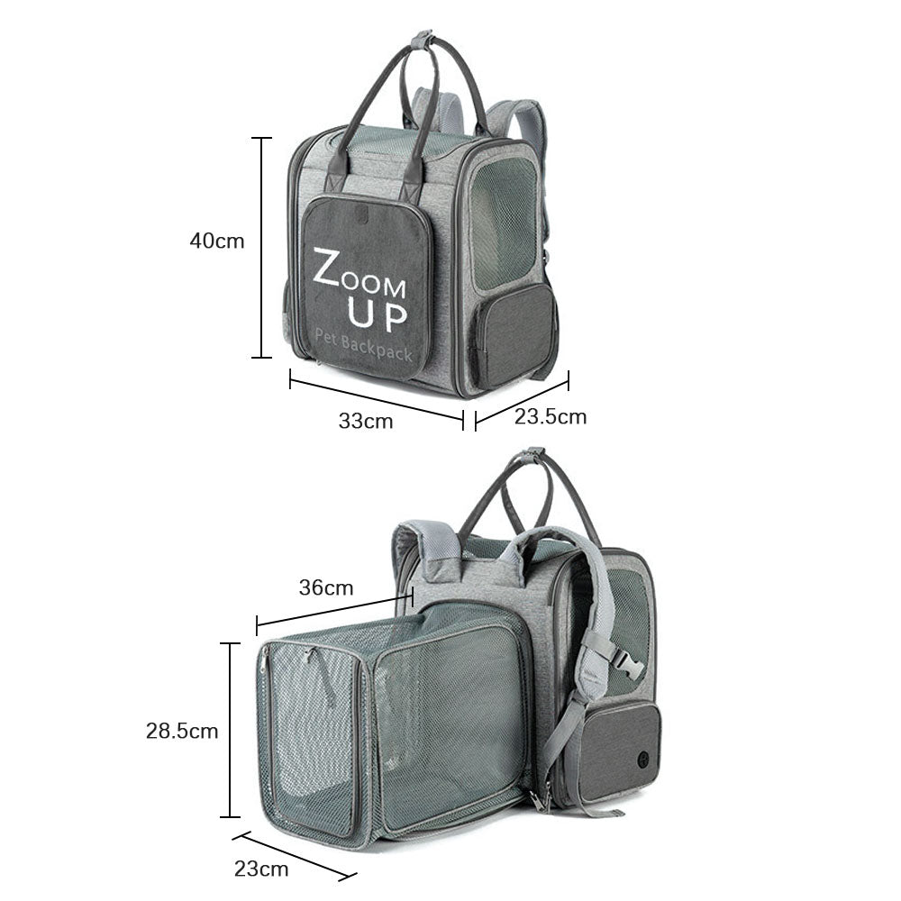 PETSWOL Expandable Pet Carrier Backpack