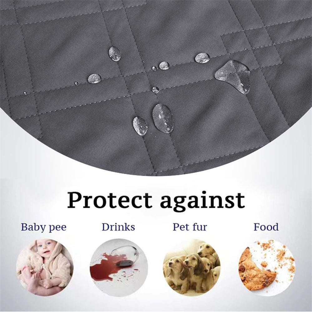 PETSWOL Waterproof Dog Bed Cover and Pet Blanket for Furniture, Bed, Couch, and Sofa-Gery