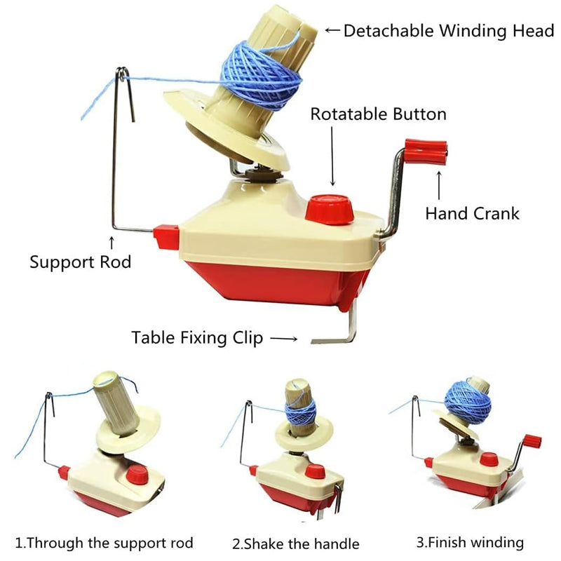 DIY Crafting Manual Operations Hand Cranking Wool Yarn Winding Machine