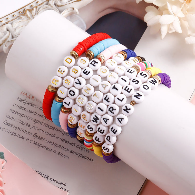 Album Inspired Taylor Concert Friendship Bracelet Polymer Clay Beads