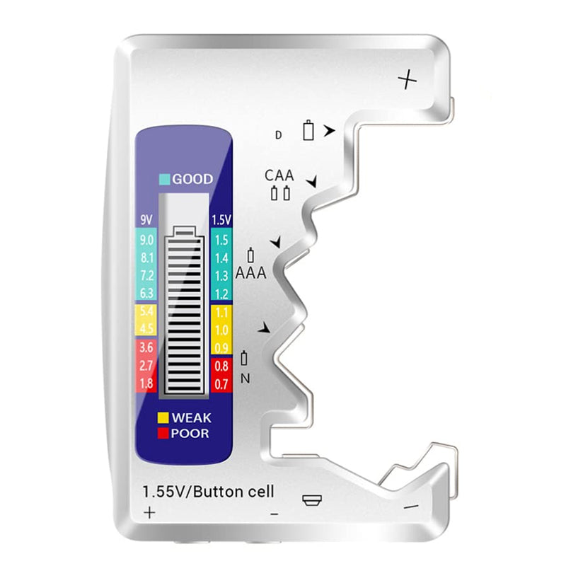 Easy Operation Instant Reading Universal Battery Checker with LCD Display