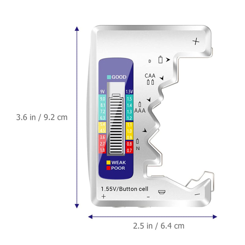 Easy Operation Instant Reading Universal Battery Checker with LCD Display
