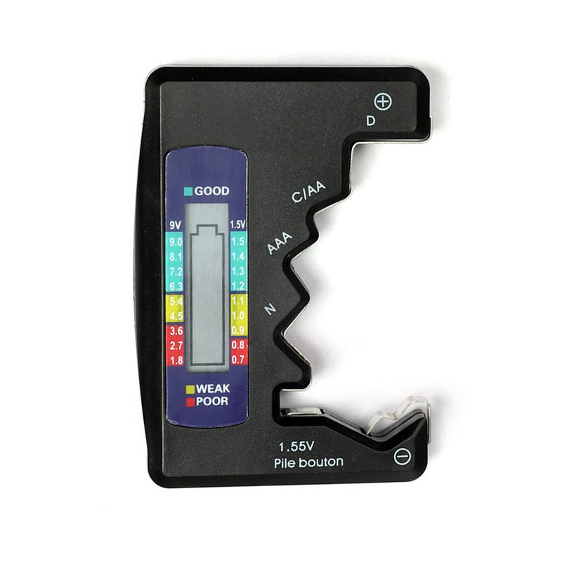 Easy Operation Instant Reading Universal Battery Checker with LCD Display