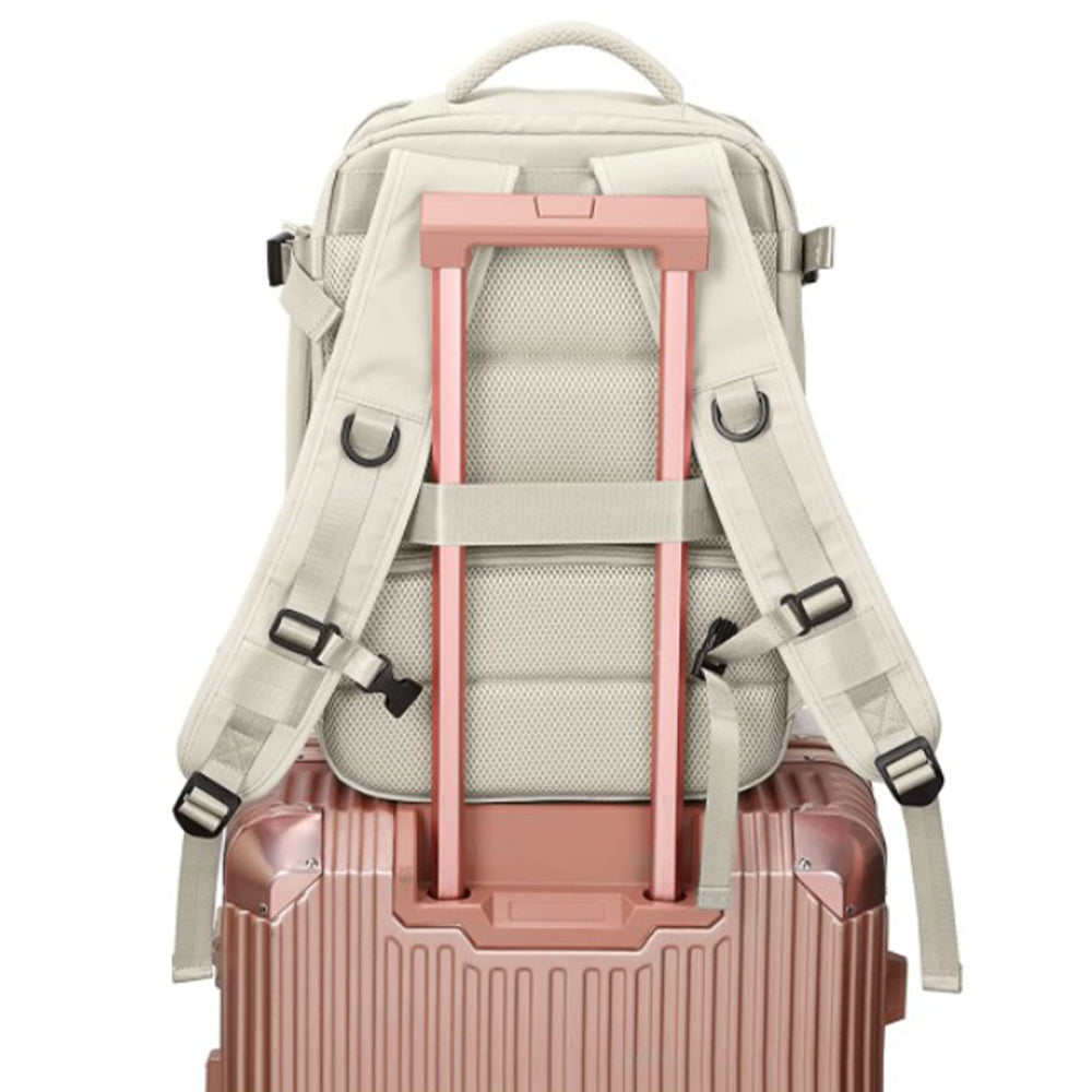 Large Waterproof Travel Backpack with USB Charging Port and Shoe Compartment