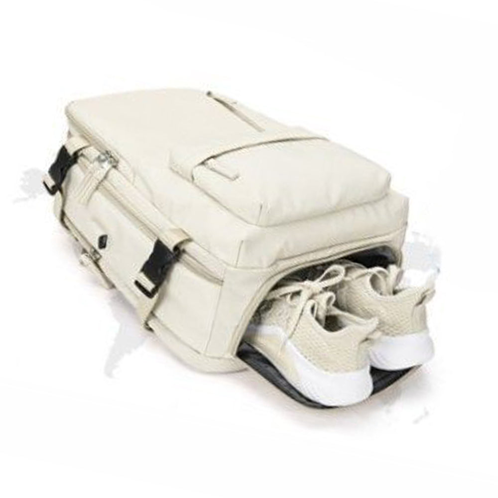 Large Waterproof Travel Backpack with USB Charging Port and Shoe Compartment