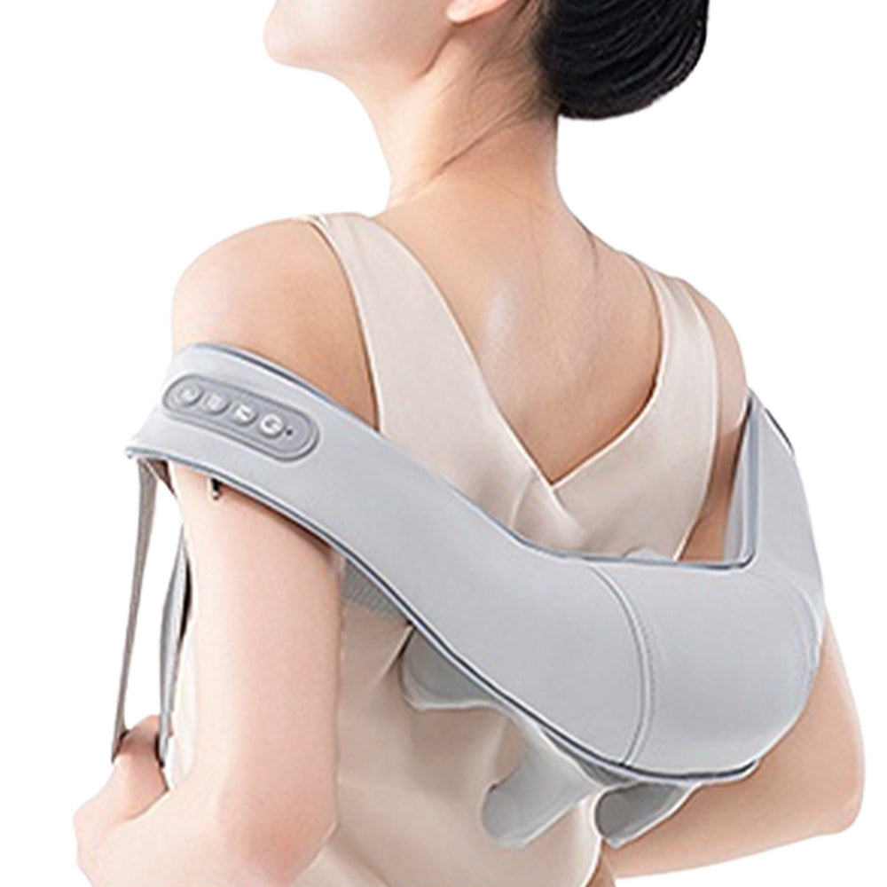 6D Electric Neck and Shoulder Massager with Adjustable Straps USB -Rechargeable