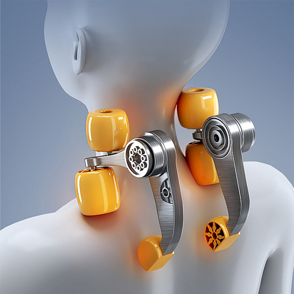 6D Electric Neck and Shoulder Massager with Adjustable Straps USB -Rechargeable