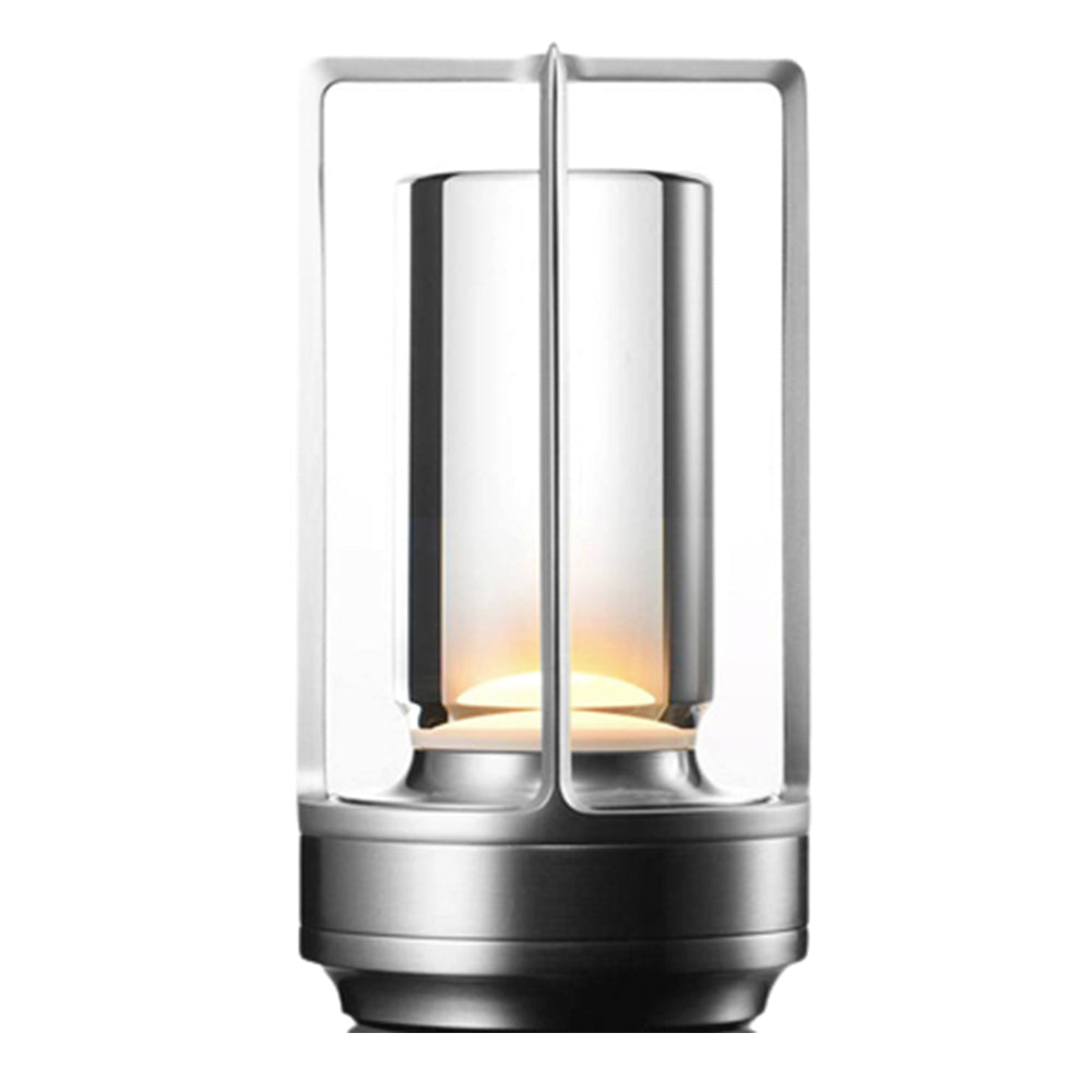 3 Color Cordless Crystal Table Lamp Touch Control Steeples Dimming USB -Rechargeable