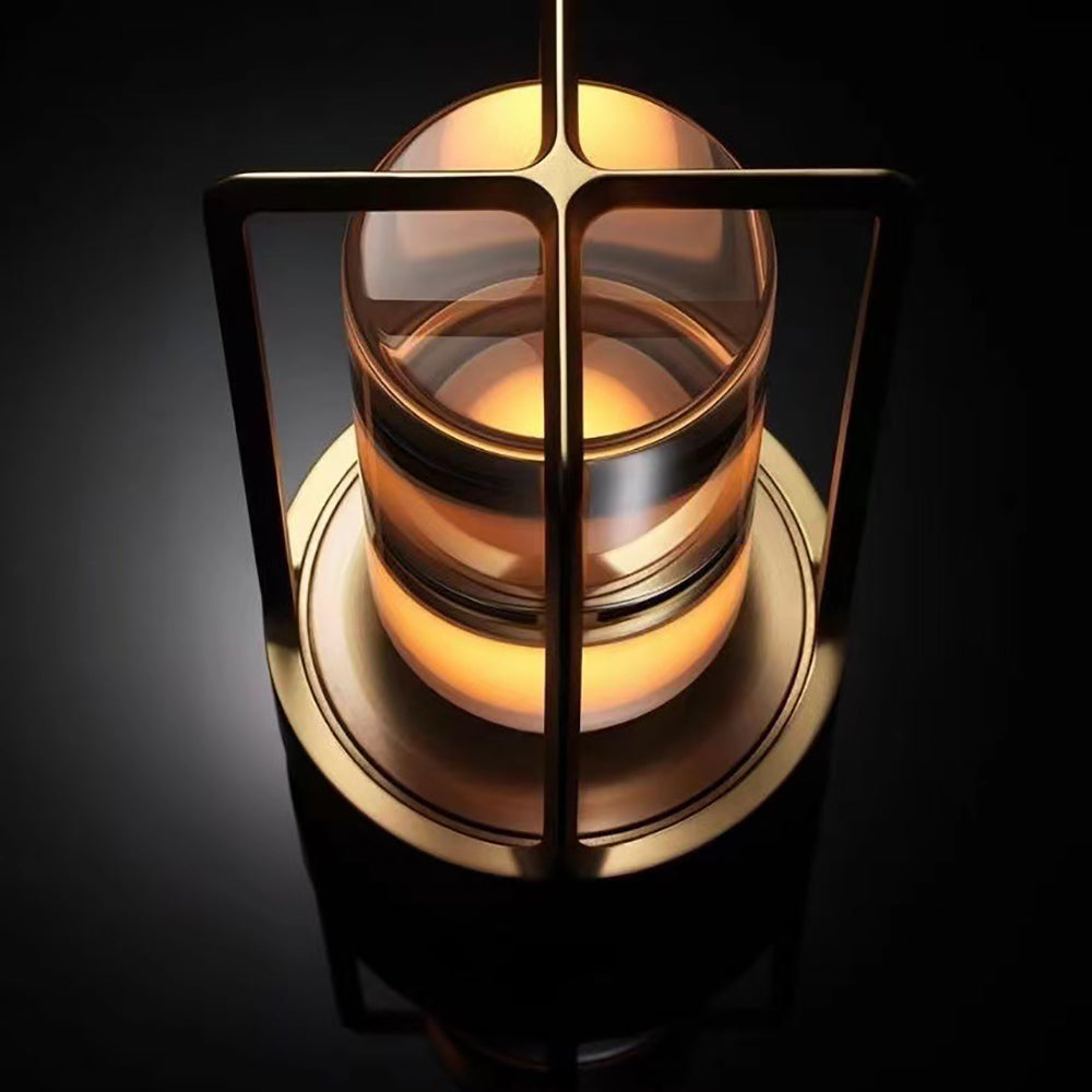 3 Color Cordless Crystal Table Lamp Touch Control Steeples Dimming USB -Rechargeable