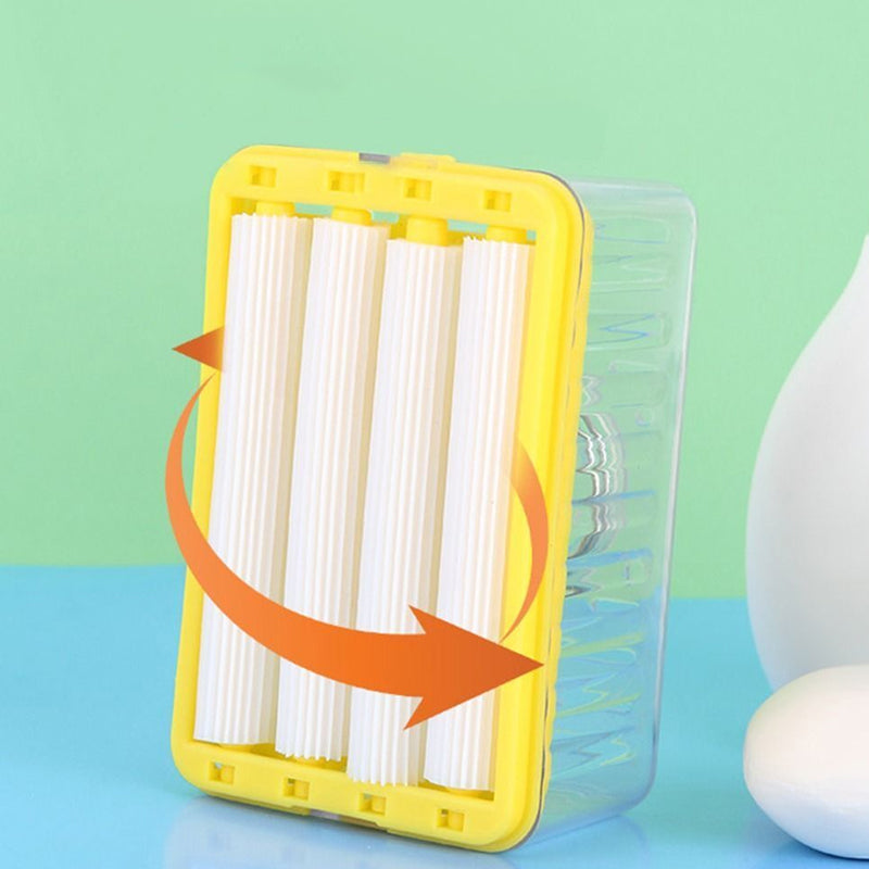 2 in 1 Bubble Forming Soap Dish Multifunctional Soap Box with Rollers