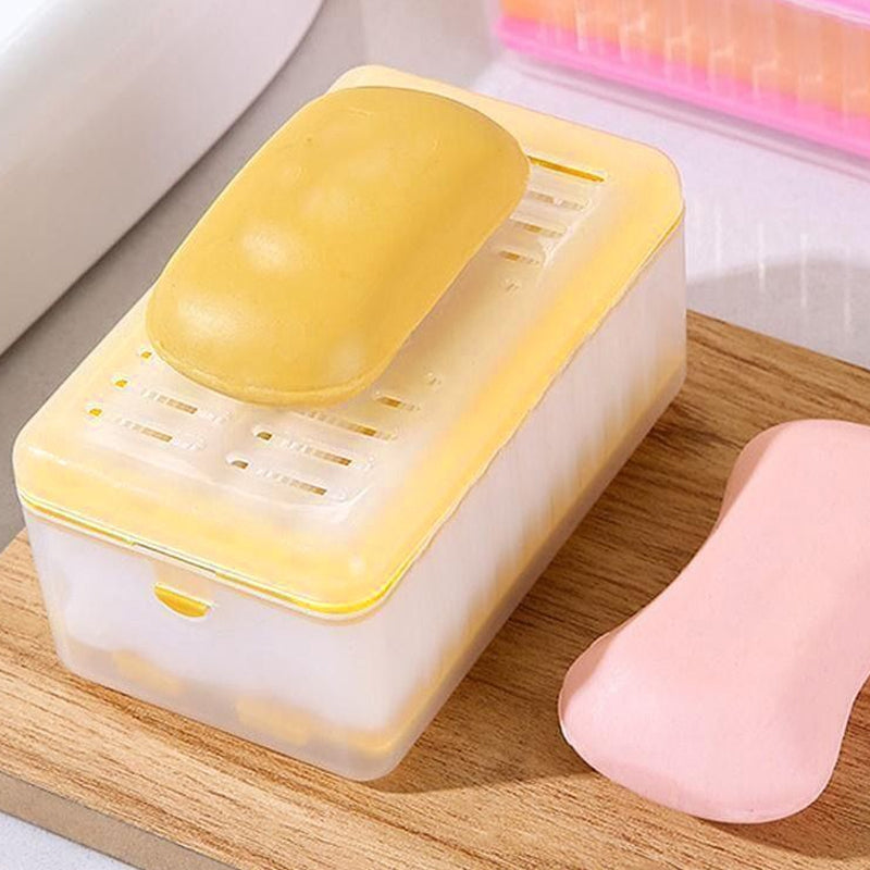 2 in 1 Bubble Forming Soap Dish Multifunctional Soap Box with Rollers