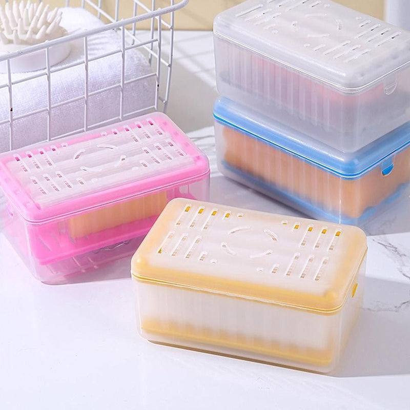 2 in 1 Bubble Forming Soap Dish Multifunctional Soap Box with Rollers