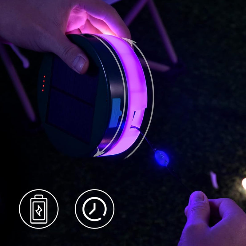 Double Powered Outdoor Camping LED String Light USB Solar Charging
