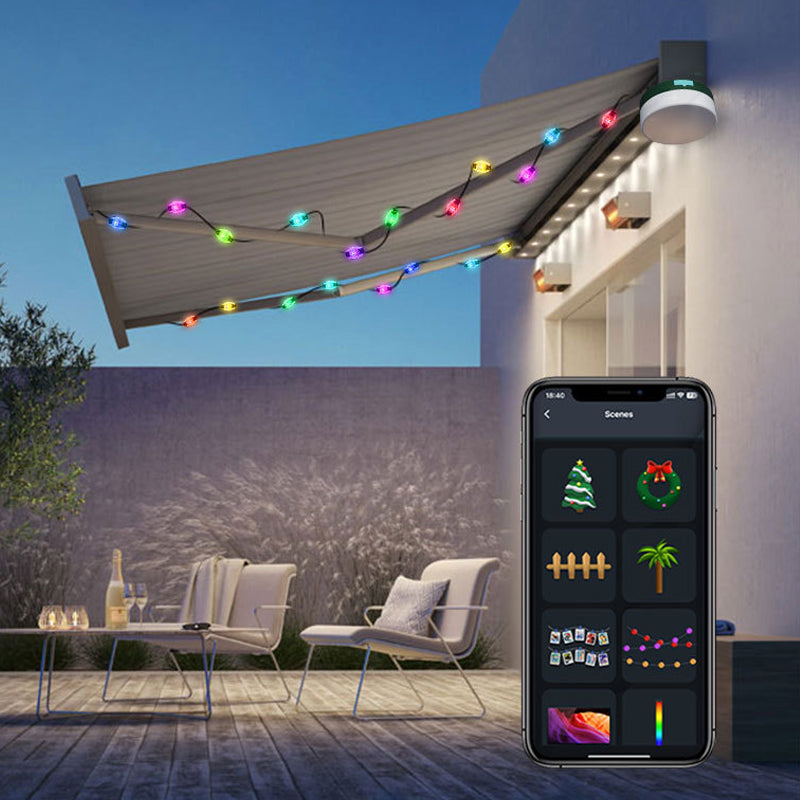 Double Powered Outdoor Camping LED String Light USB Solar Charging