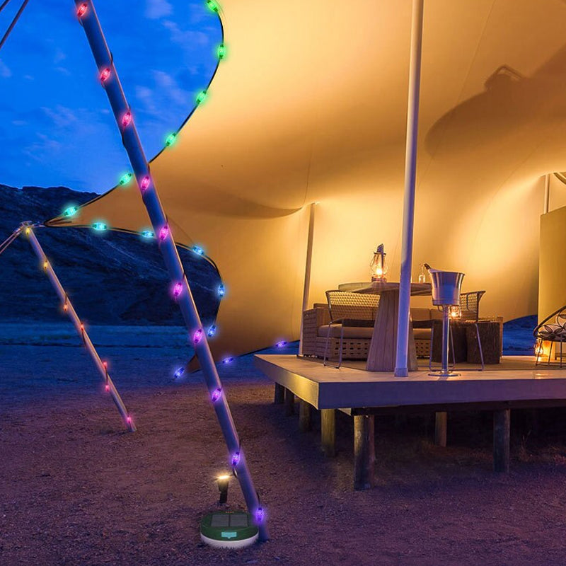 Double Powered Outdoor Camping LED String Light USB Solar Charging