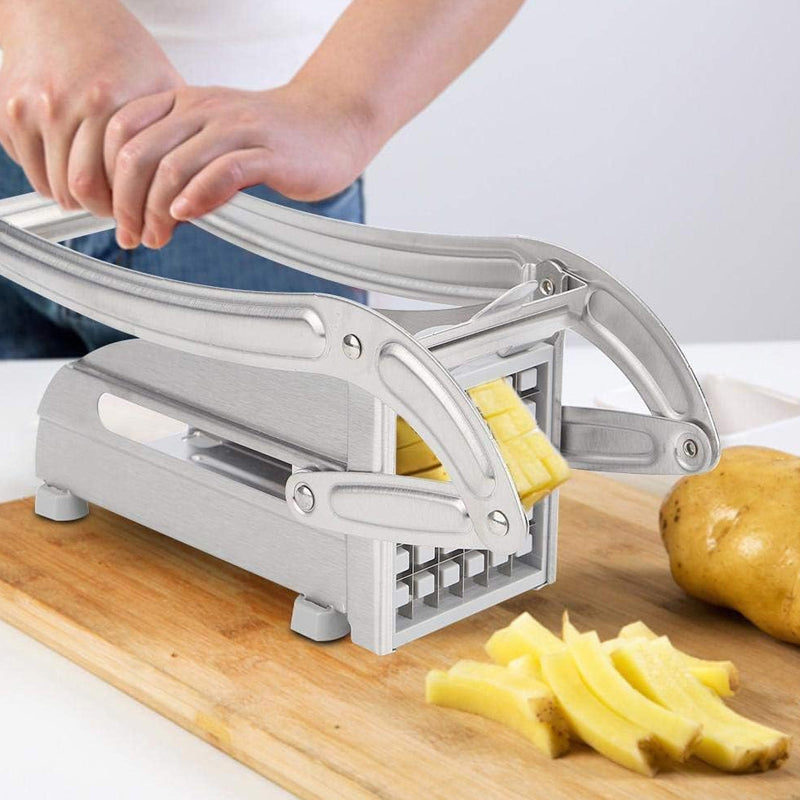 Stainless Steel French Fry Maker Vegetable Cutter with 2 Blades