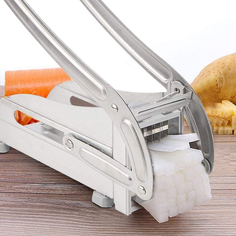 Stainless Steel French Fry Maker Vegetable Cutter with 2 Blades