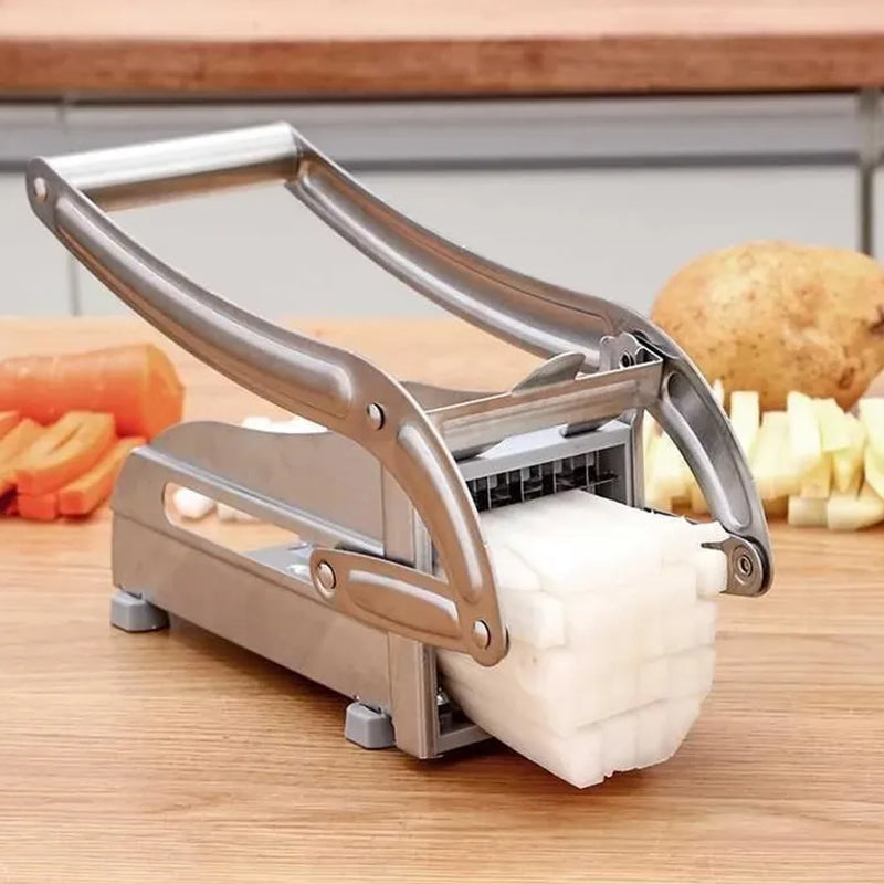 Stainless Steel French Fry Maker Vegetable Cutter with 2 Blades