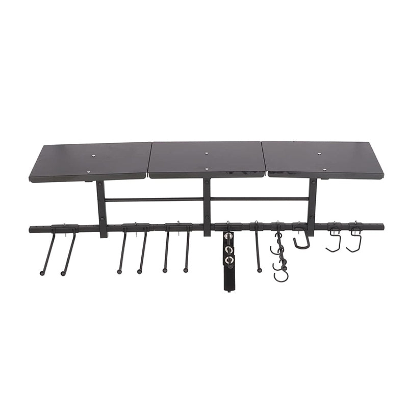 Heavy Duty Wall Mounted Garage Tool Organizer Storage Rack - Black