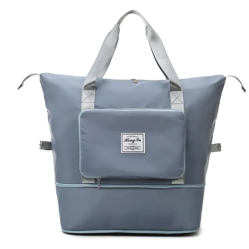Large Capacity Collapsible Travel Bag with Dry and Wet Compartment