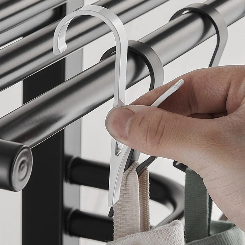 Pack of 10 Kitchen and Bathroom Hanging Clips Movable Hanging Storage