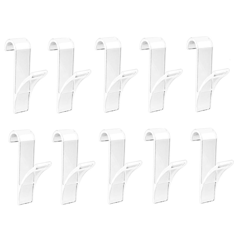 Pack of 10 Kitchen and Bathroom Hanging Clips Movable Hanging Storage