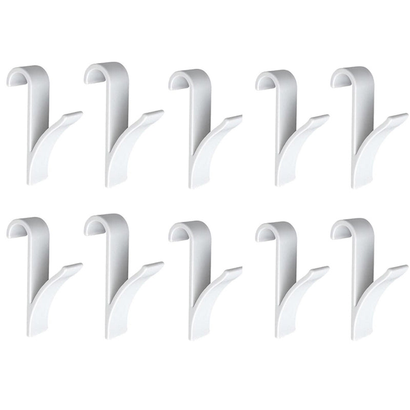 Pack of 10 Kitchen and Bathroom Hanging Clips Movable Hanging Storage