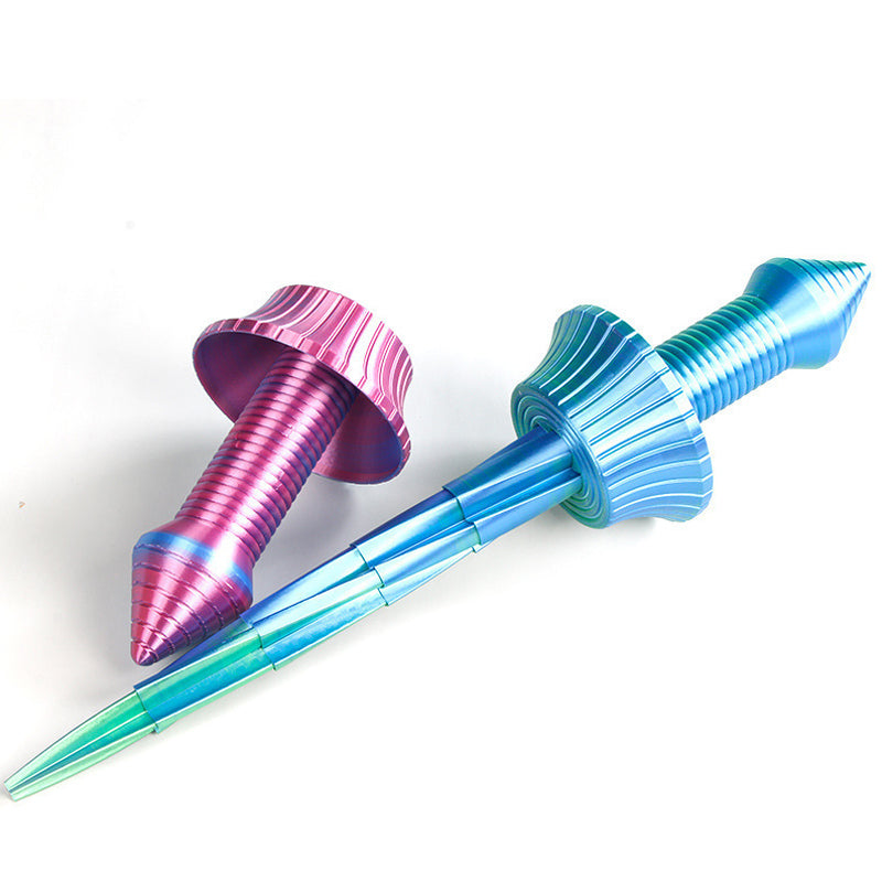 3D Retractable Metallic Spiral Toy Katana Stress Relief Decompression Toy