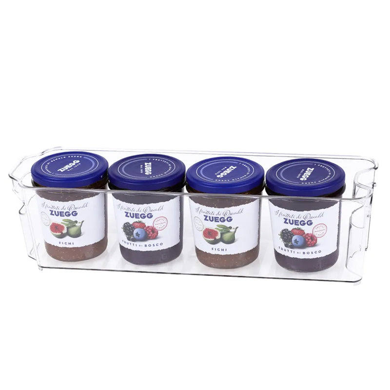 Pack of 6 Acrylic Stackable Clear Plastic Storage Bin for Refrigerator