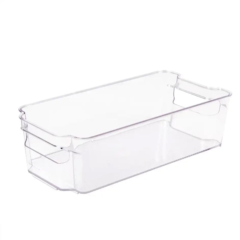 Pack of 6 Acrylic Stackable Clear Plastic Storage Bin for Refrigerator