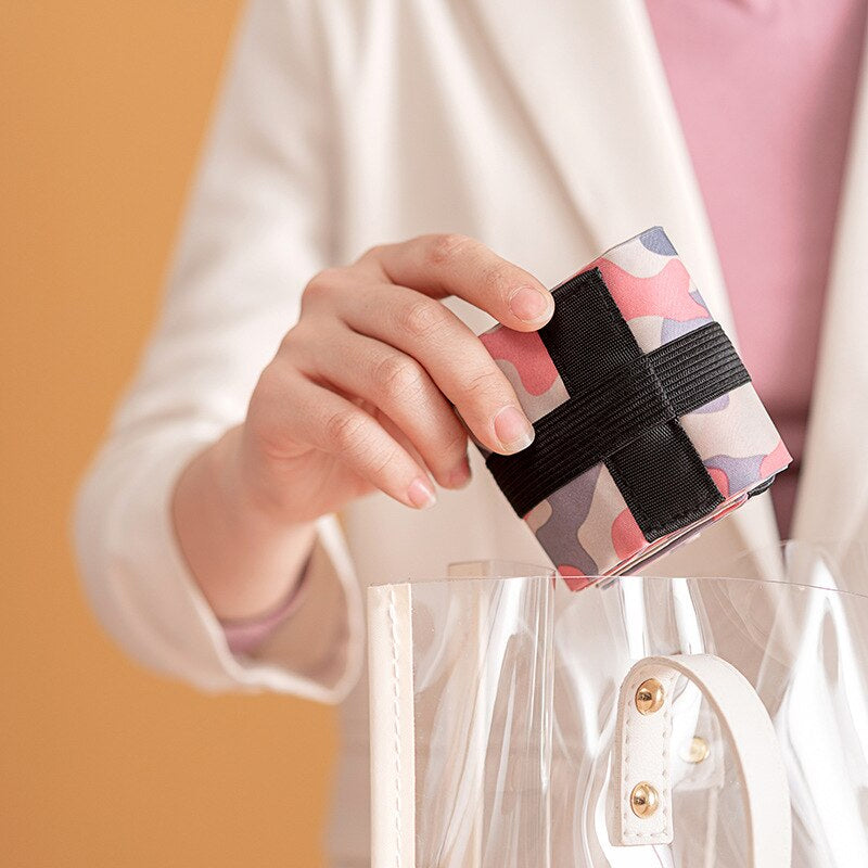 Reusable Eco-Friendly Foldable Shopping Bag with Handles and Pocket