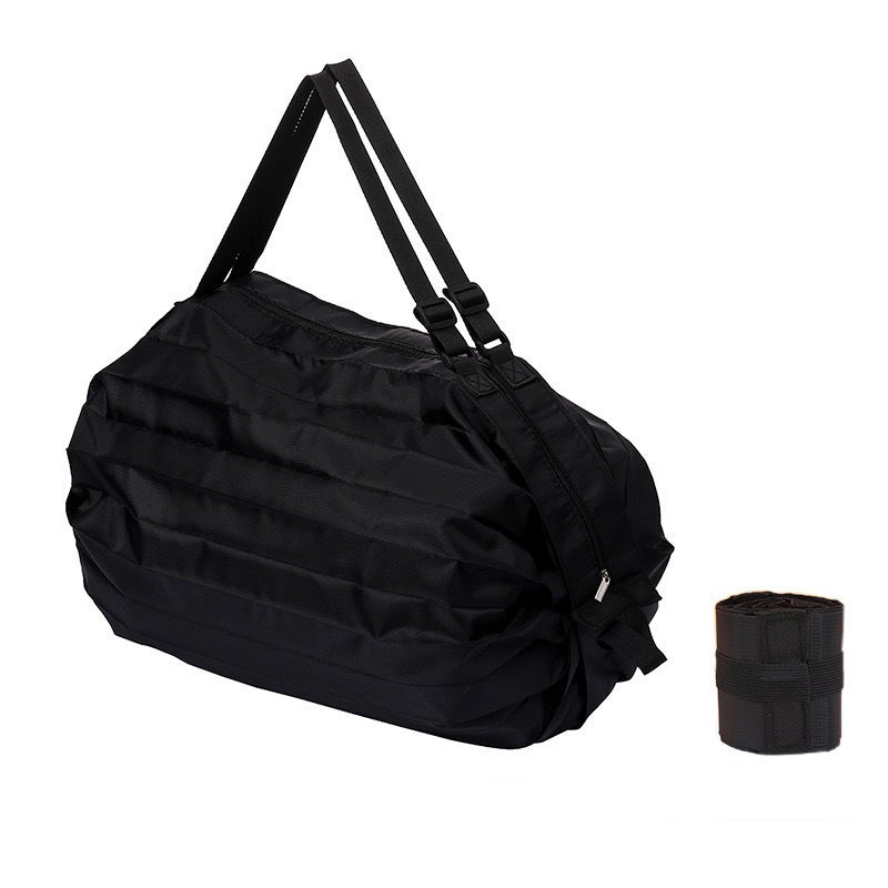 Reusable Eco-Friendly Foldable Shopping Bag with Handles and Pocket