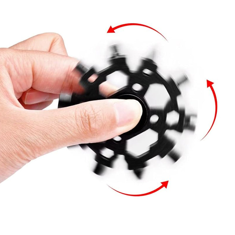 23-in-1 Snowflake Metal Multitool Gadget with Fidget Spinner Function