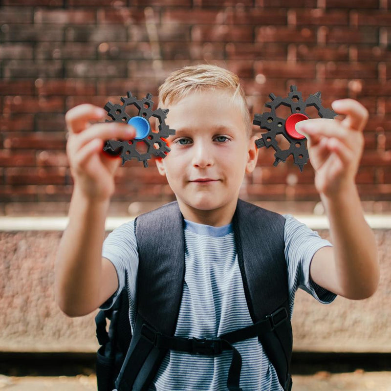 23-in-1 Snowflake Metal Multitool Gadget with Fidget Spinner Function