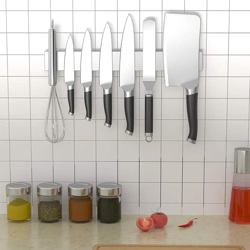 40/50cm Stainless Steel Magnetic Wall-Mounted Rack Kitchen Knives Holder
