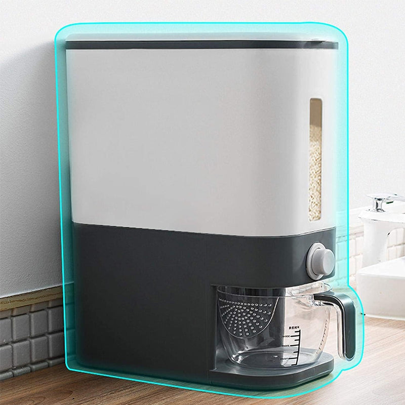 12KG Rice and Grain Dispenser Sealed and Airtight Standing Container