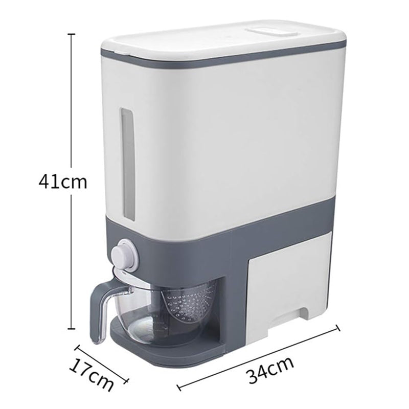 12KG Rice and Grain Dispenser Sealed and Airtight Standing Container