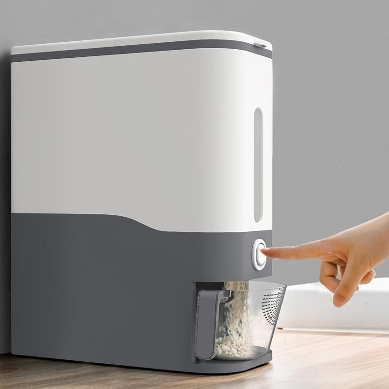 12KG Rice and Grain Dispenser Sealed and Airtight Standing Container