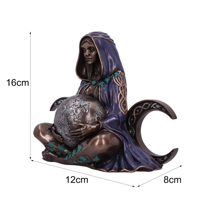 Millennial Gaia Resin Statue Mother Earth Goddess Art Figurine Garden Decor