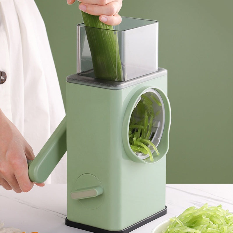 3 Interchangeable Blades Manual Rotary Vegetable and Cheese Grater
