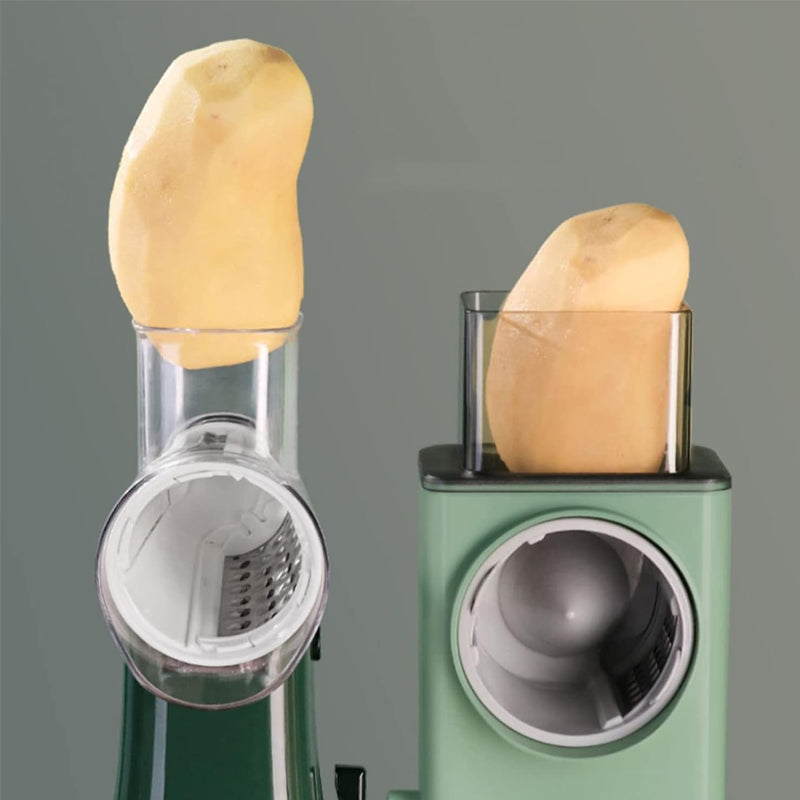 3 Interchangeable Blades Manual Rotary Vegetable and Cheese Grater