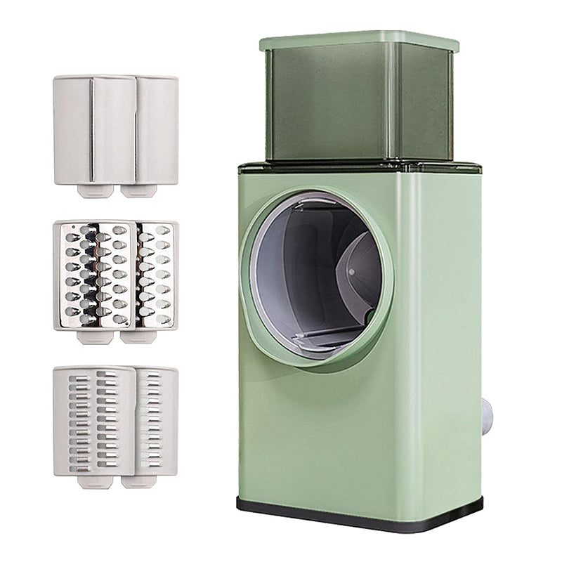 3 Interchangeable Blades Manual Rotary Vegetable and Cheese Grater