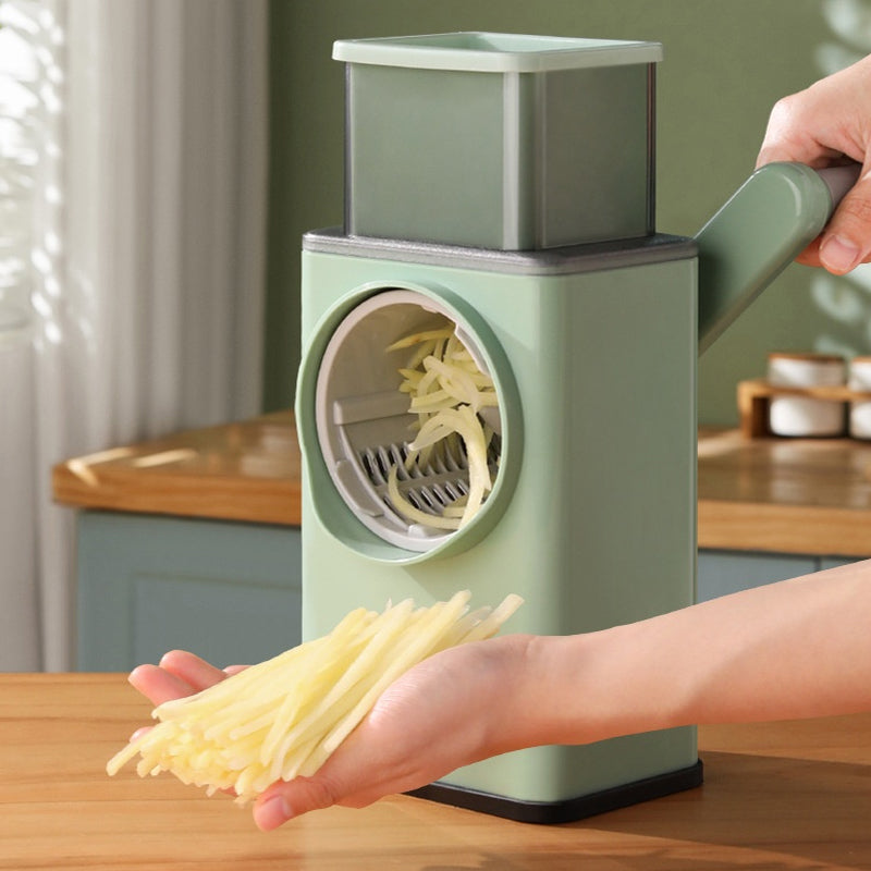 3 Interchangeable Blades Manual Rotary Vegetable and Cheese Grater