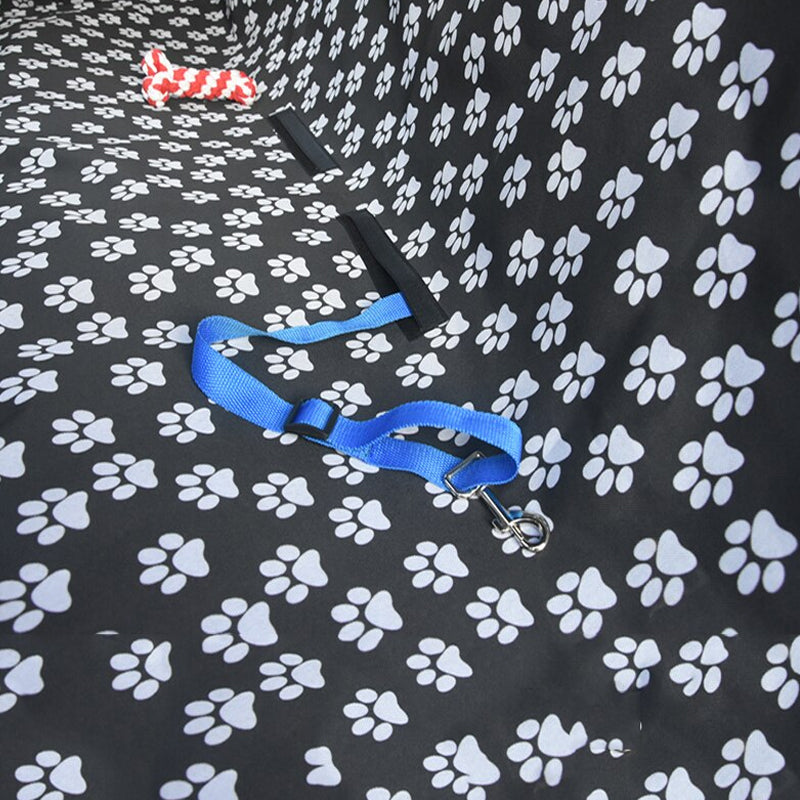 Dog Back Seat Cover with Perspective Mesh Window Waterproof Pet Hammock
